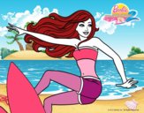 Barbie surfeando