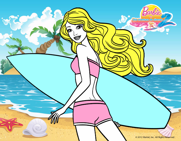 Barbie surfera