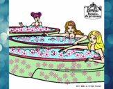 Barbie y sus amigas en el jacuzzi