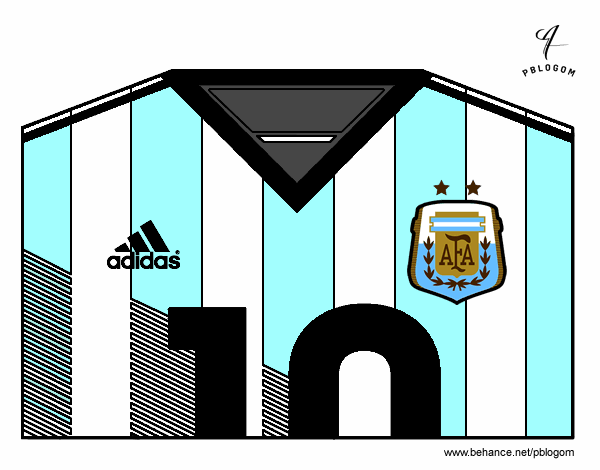 Camiseta del mundial de fútbol 2014 de Argentina