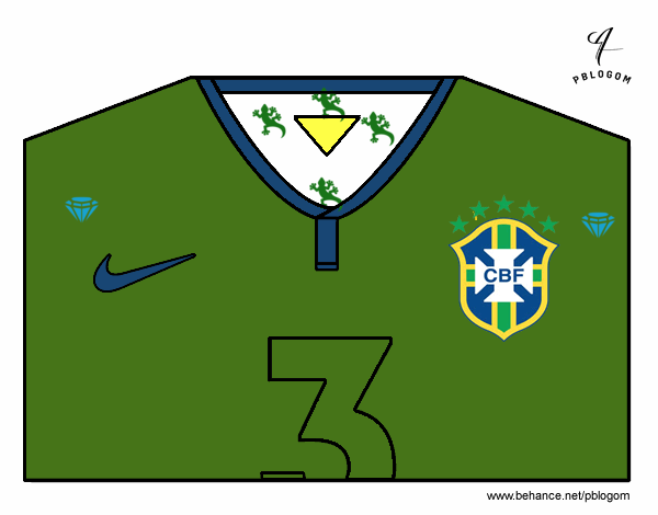 Camiseta del mundial de fútbol 2014 de Brasil