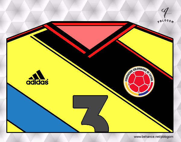 Camiseta del mundial de fútbol 2014 de Colombia