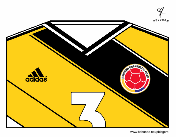 Camiseta del mundial de fútbol 2014 de Colombia