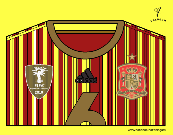 Camiseta del mundial de fútbol 2014 de España