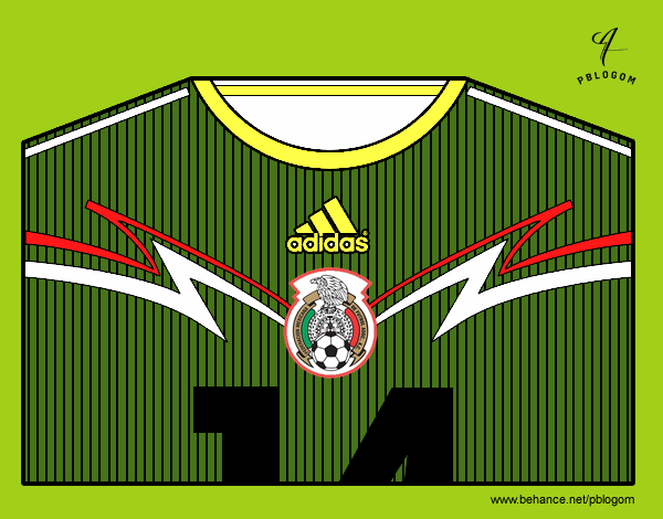 Camiseta del mundial de fútbol 2014 de México