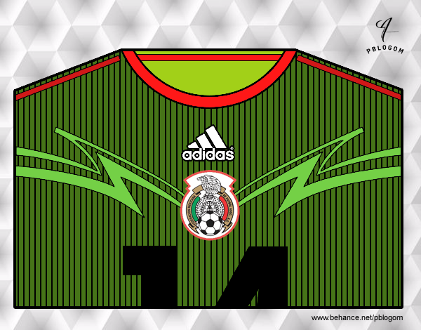 Camiseta del mundial de fútbol 2014 de México