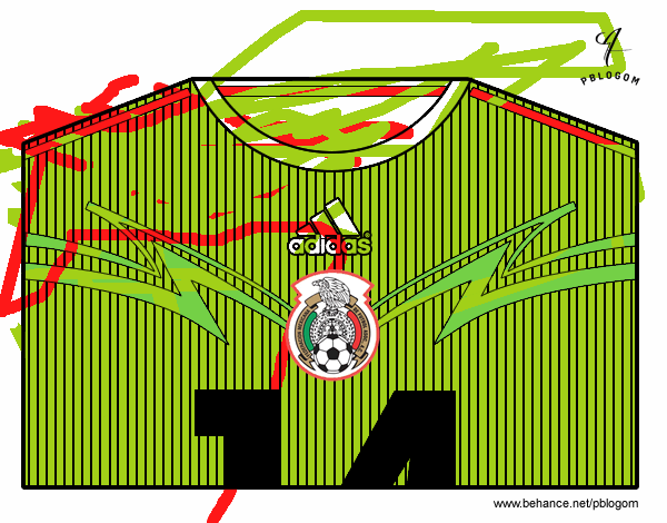 Camiseta del mundial de fútbol 2014 de México