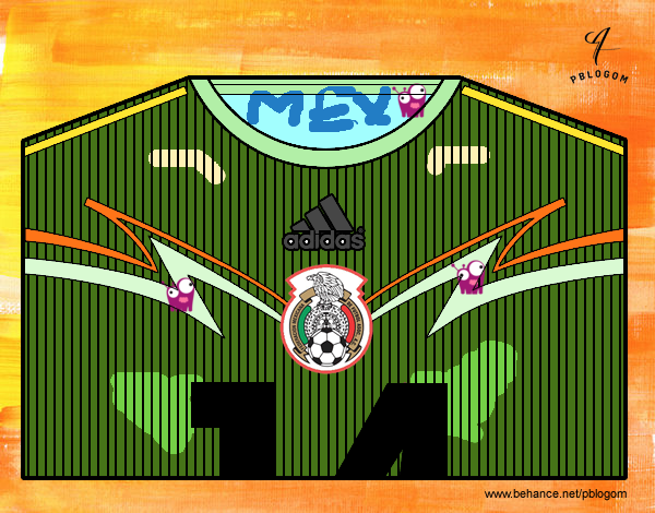 Camiseta del mundial de fútbol 2014 de México