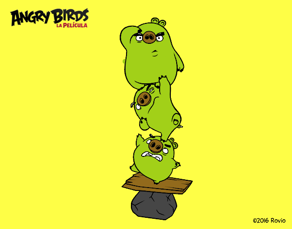 Dibujo Cerdos verdes de Angry Birds pintado por jos67