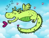 Dragón infantil durmiendo