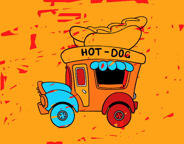 Food truck de perritos calientes