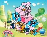 Gumball y amigos contentos