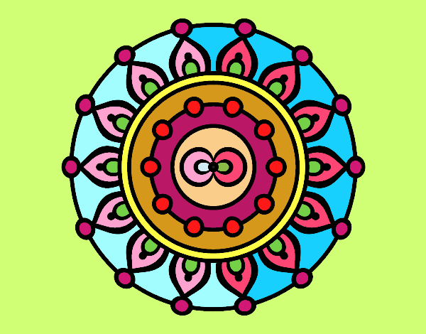 Dibujo Mandala meditación pintado por Caronte