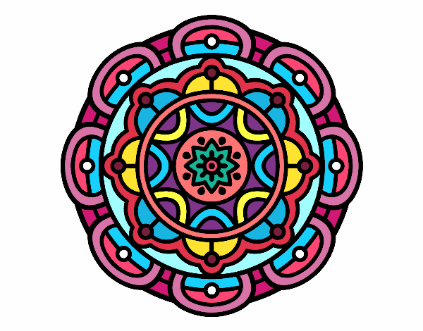 Dibujo Mandala para la relajación mental pintado por ingridmama