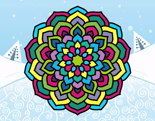 Mandala pétalos de flor