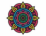 Dibujo Mandala puntos de fuego pintado por ingridmama