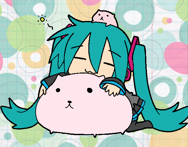 Miku con gatitos 