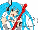 Miku con guitarra