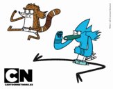 Mordecai y Rigby karatekas