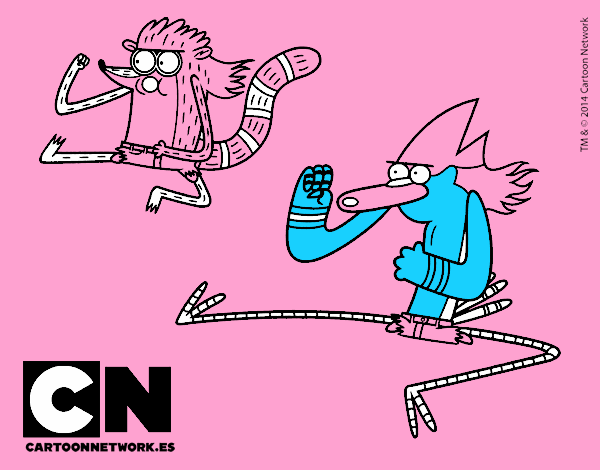 Mordecai y Rigby karatekas