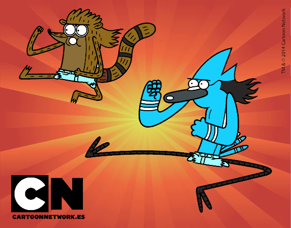 Mordecai y Rigby karatekas