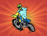 Dibujo Moto de motocross pintado por bracamonte