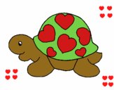 Tortuga con corazones