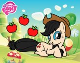 Dibujo Applejack y sus manzanas pintado por ashily018