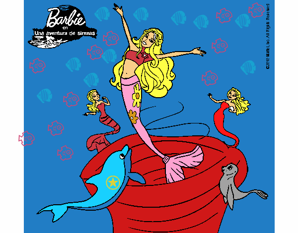 Barbie sirena contenta