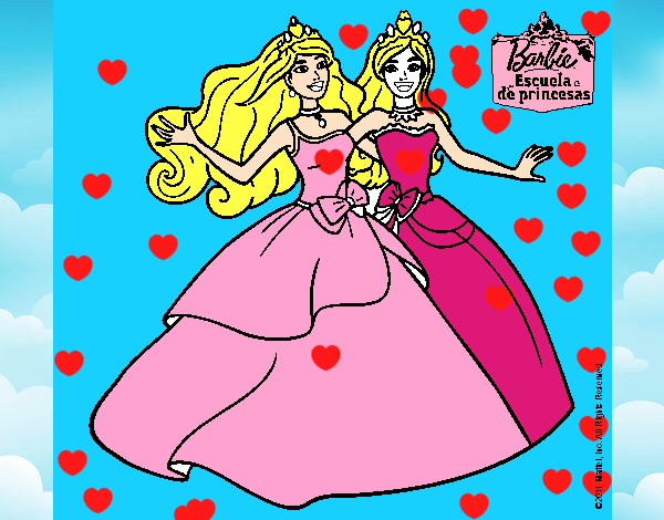 Barbie y su amiga súper felices