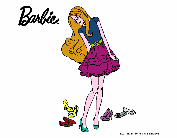 Barbie y su colección de zapatos