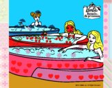 Barbie y sus amigas en el jacuzzi