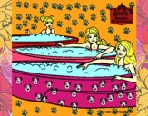 Barbie y sus amigas en el jacuzzi