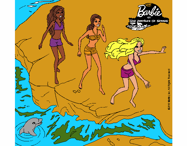 Barbie y sus amigas en la playa