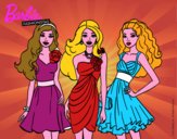 Barbie y sus amigas vestidas de fiesta