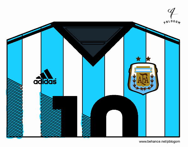 Camiseta del mundial de fútbol 2014 de Argentina