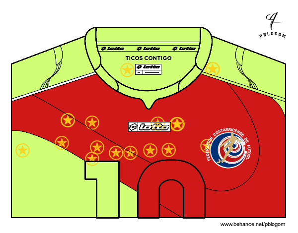 Camiseta del mundial de fútbol 2014 de Costa Rica