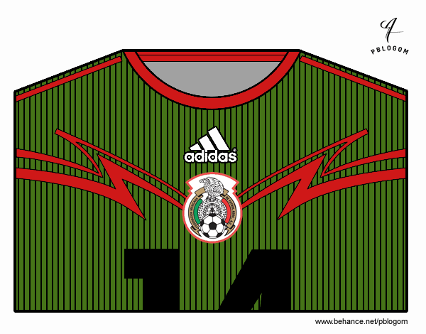 Camiseta del mundial de fútbol 2014 de México