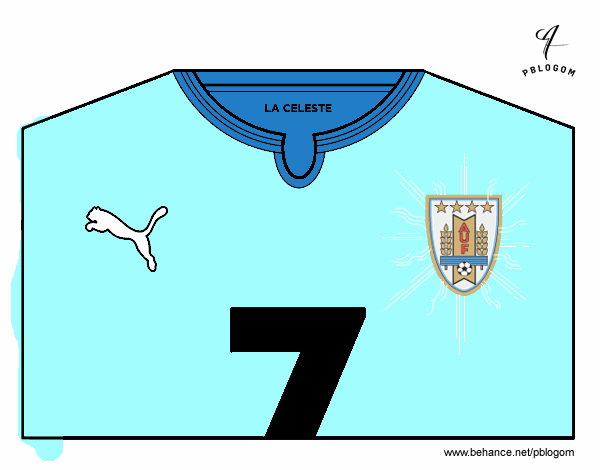 Camiseta del mundial de fútbol 2014 de Uruguay