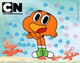 Dibujo Darwin de Gumball pintado por humbertoen