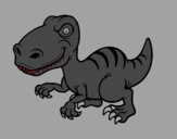 Dibujo Dinosaurio velociraptor pintado por Fine16