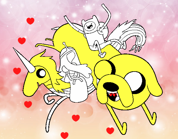 Finn y Jake con la Princesa Chicle