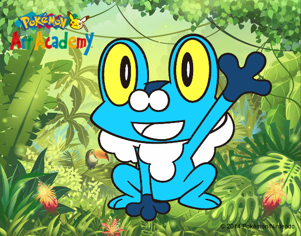 Froakie saludando