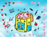 Dibujo Gato dentro de una mochila pintado por J1z5m3
