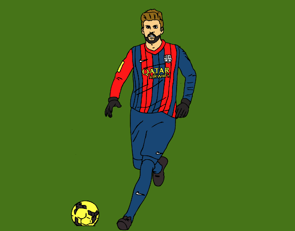 Gerard Piqué en el campo