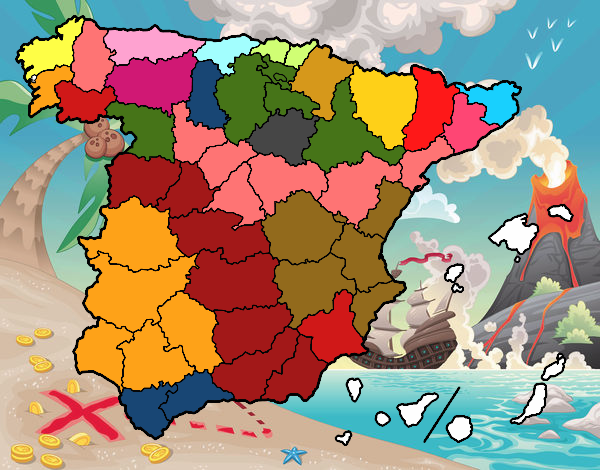Dibujo Las provincias de España pintado por Fine16