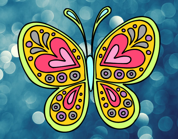 Dibujo Mandala mariposa pintado por Lucia626