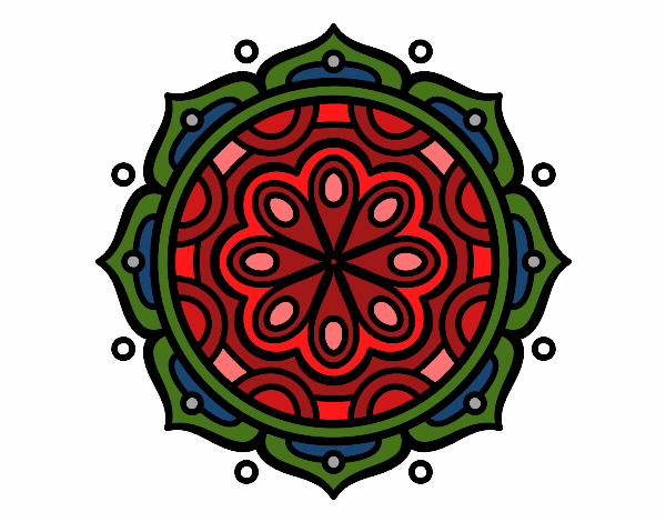 Dibujo Mandala para meditar pintado por Fine16