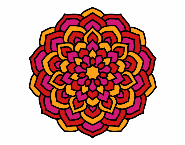 Dibujo Mandala pétalos de flor pintado por JazGorjesi