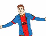 Dibujo Messi pintado por madinma